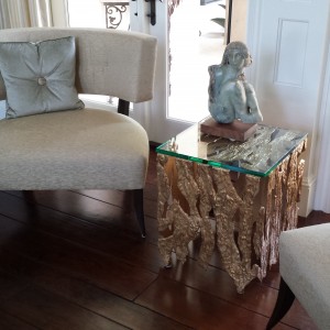Gold See-Through Table