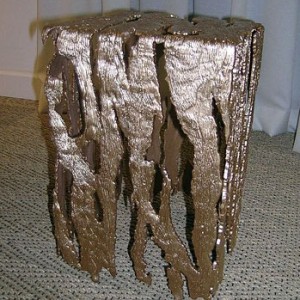 See Through Textured End Table