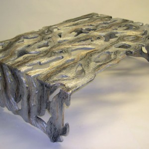 Silver, Gold & Black See Through Coffee Table