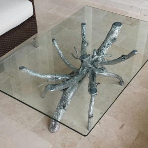 Silver Enchanted Forrest Branch Coffee Table