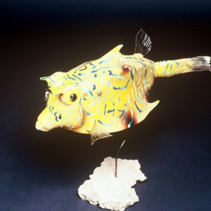 Yellow Cowfish Sculpture [approx. 16in]