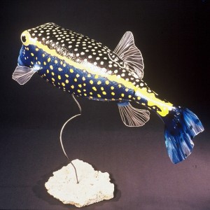 Blue Boxfish Sculpture [approx. 16in]