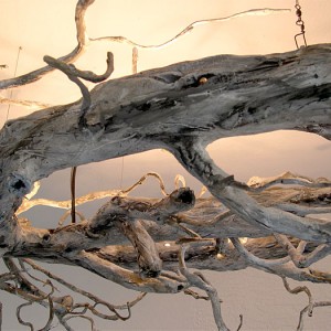 Driftwood Ceiling Light Fixture Detail