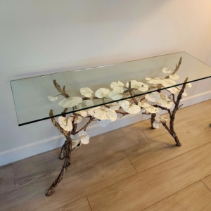 sea grape foyer table 5'w x34"h x18"d 3850.00 without glass